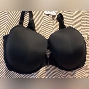 Torrid 40G Lightly Lined Smooth Front Close 360 Back Smoothing Bra NWT Black